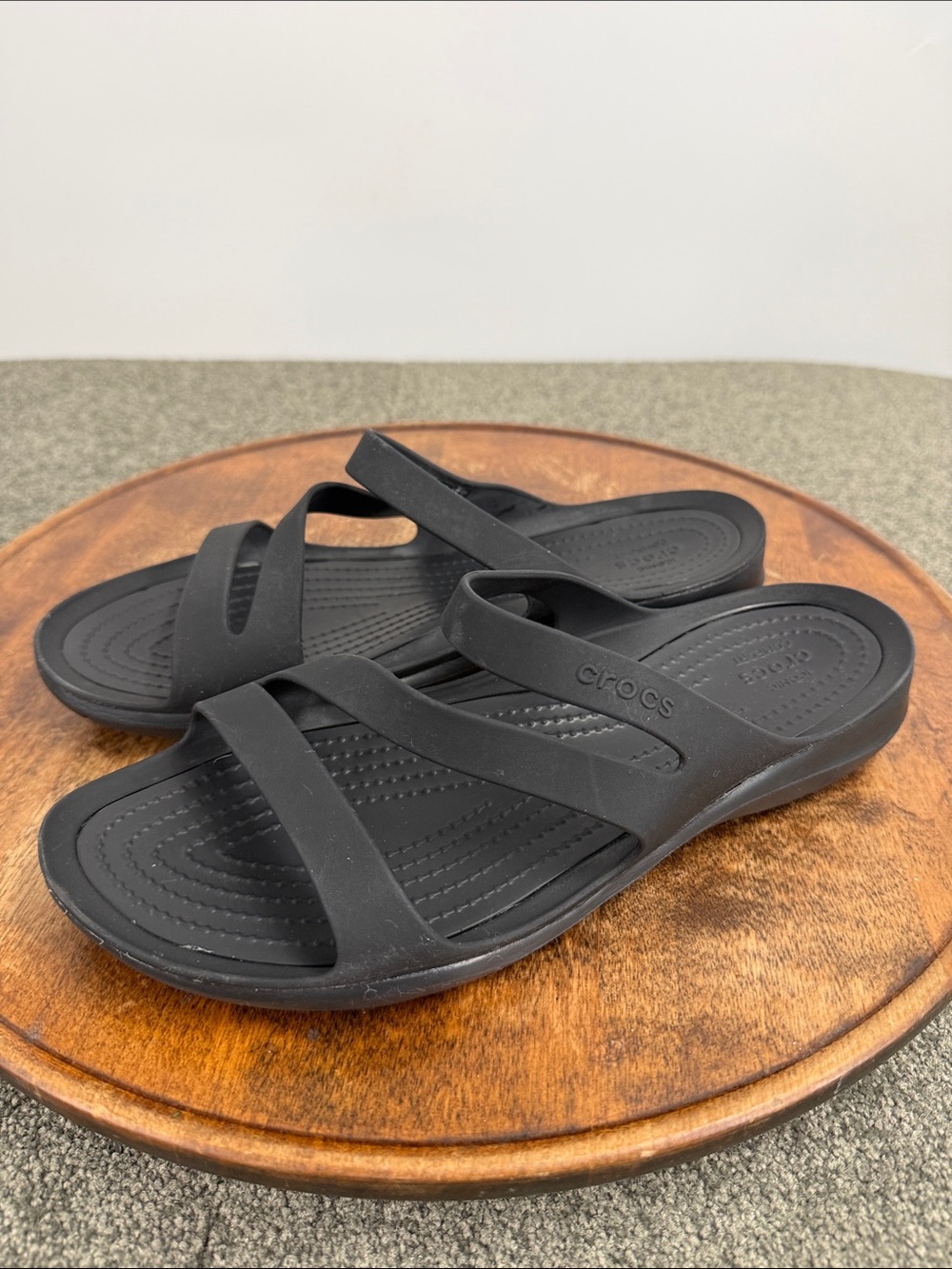 CROCS Sandals Wm 9 Kadee II Black Rubber